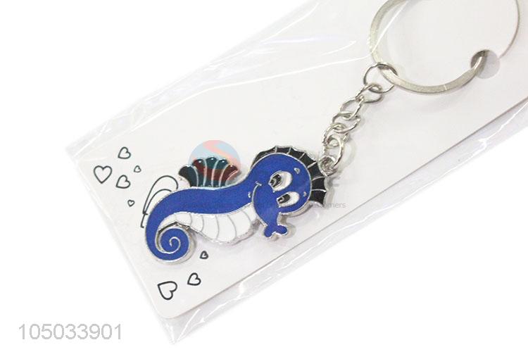 Fashion Cheap Price Cartoon Sea-horse Zinc Alloy Key Chain Portable Key Ring