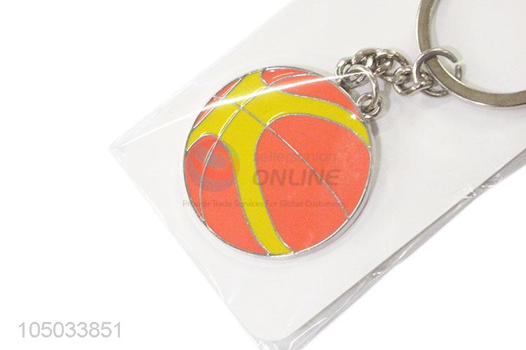 Classical Low Price Basketball Shaped Zinc Alloy Key Chain Portable Key Ring