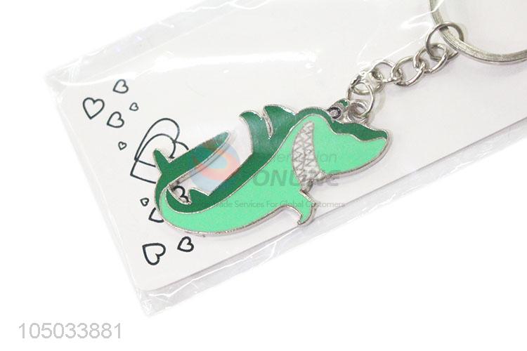 New Fashion Cute Cartoon Shark Shaped Zinc Alloy Key Chain Portable Key Ring