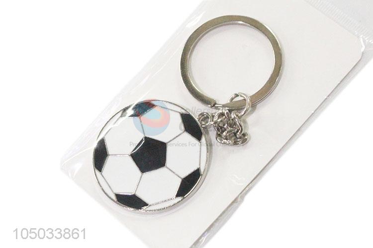 Simple Style Football Shaped Zinc Alloy Key Chain Portable Key Ring