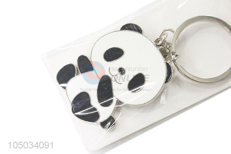 Top Quality Cartoon Panda Shaped Zinc Alloy Key Chain Portable Key Ring