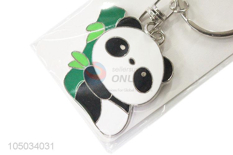 Popular Top Quality Cartoon Cute Panda Shaped Zinc Alloy Key Chain Portable Key Ring