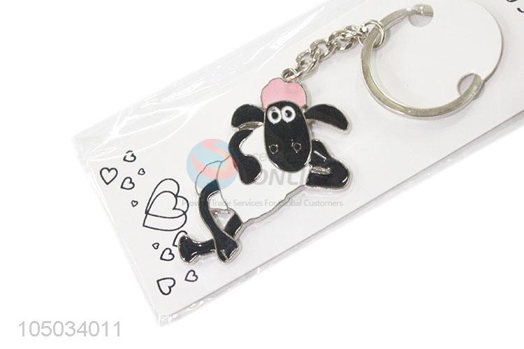 Hot Sales New Cute Style Sheep Shaped Zinc Alloy Key Chain Portable Key Ring