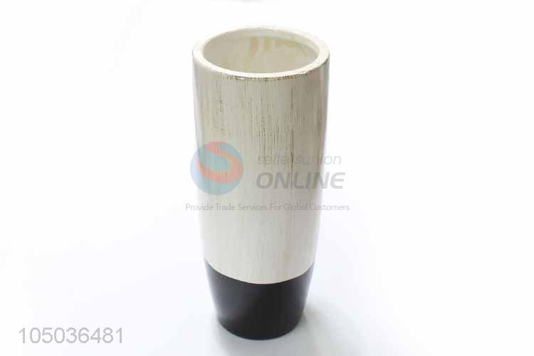 Promotional Gift Simple Style Black And White Color Vase Ceramic Craft