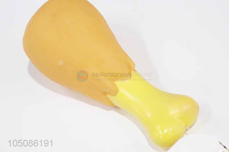 Wholesale custom drumstick shape vinyl dog toy