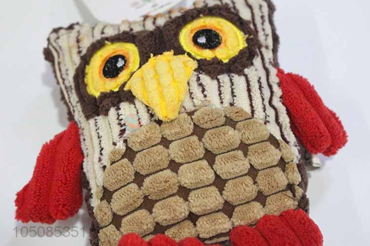 Factory directly sell owl shape plush toy for pets