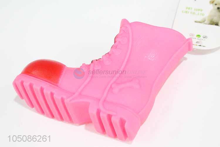 New arrival boot shape vinyl dog toy