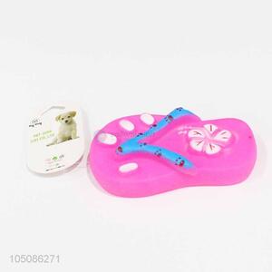 Factory customized slipper shape vinyl dog toy