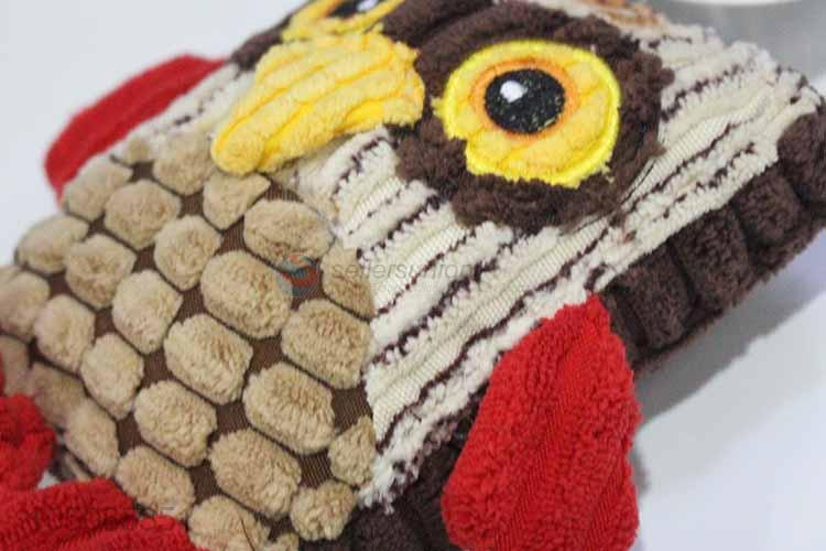 Factory directly sell owl shape plush toy for pets