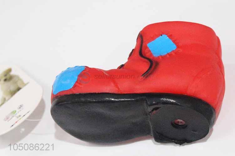 Super quality shoe shape vinyl dog toy