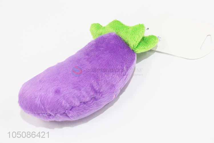 Wholesale premium quality soft eggplant shape pet toy