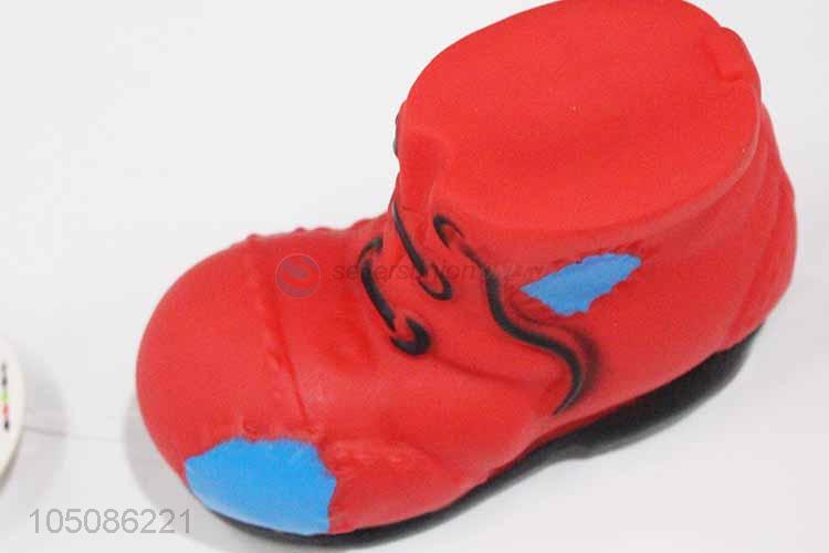 Super quality shoe shape vinyl dog toy