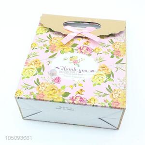 Popular Top Quality Graceful Flower Pattern Paper Gift Bags