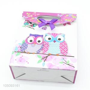 Hot Sales Cute Owl Printed Paper Packaging Gift Bags for Wholesale