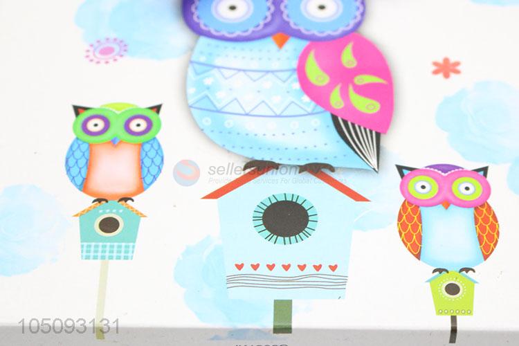 New Style Blue Cartoon Owl Printed Facotory Wholesale Paper Packaging Gift Bags