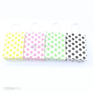 Newest Simple Style Colorful Dotted Paper Packaging Bag Art Paper Gift Bag