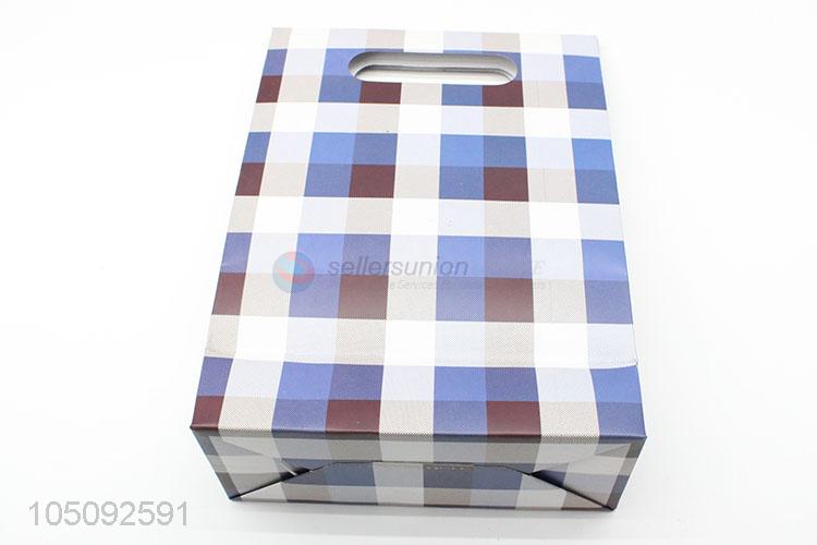 Good Quality Check Pattern Paper Gift Bag Paper Bag