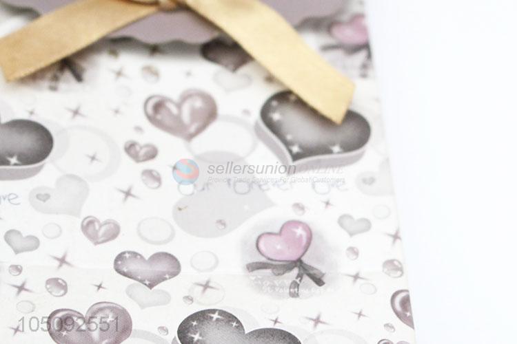 Coffee Color Heart Pattern Shopping Paper Bag/Gift Bag