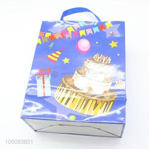 Simple And Hot Sale Birthday Cake Printed Paper Handle Gift Bags