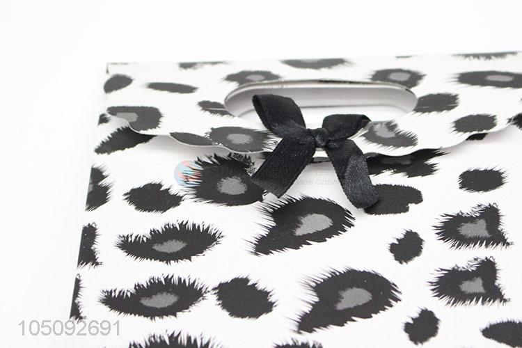 Factory Price Black Leopard Pattern Shopping Party Gift Bags