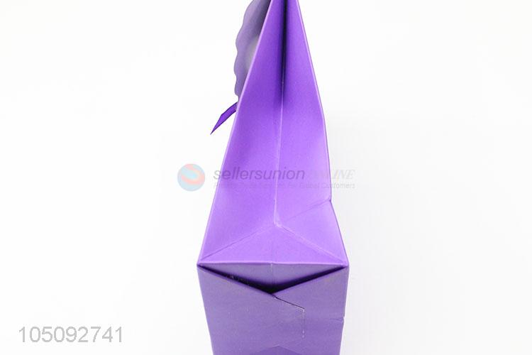 Simple Style Purple Color Fashion Design Paper Gift Bag