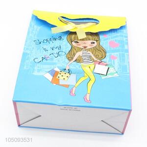 Fashion Cheap Cartoon Girl Pattern Paper Bag Gift Bag