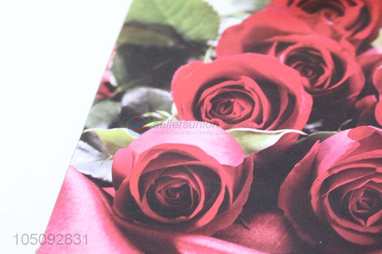 Simple Style Red Rose Printed Recycled Cheap Small Paper Gift Bags