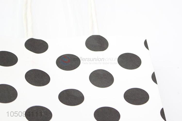 Newest Simple Style Colorful Dotted Paper Packaging Bag Art Paper Gift Bag