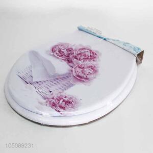 Flower Pattern Plastic Toilet Seat