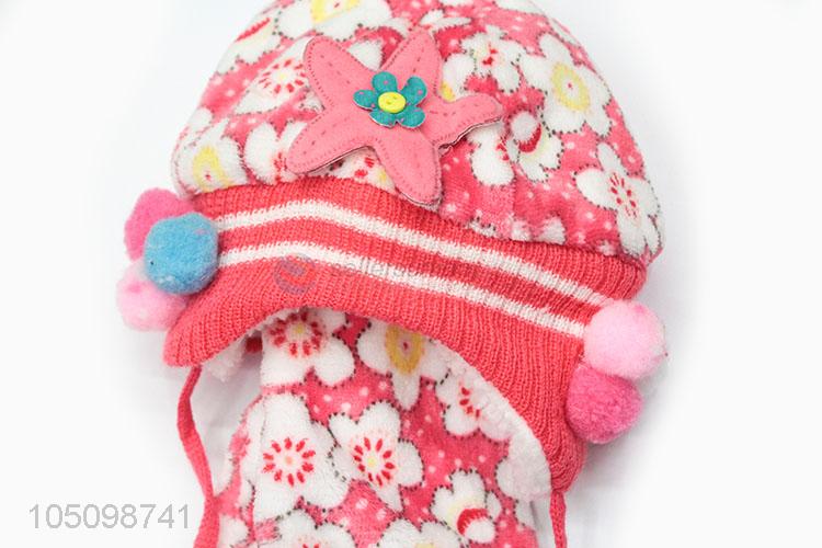 Good Reputation Quality Kids Toddler Baby Winter Warm Cartoon Hats and Scarf