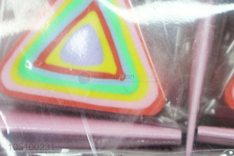 Creative Gift 3D Triangle And Round Model Eraser