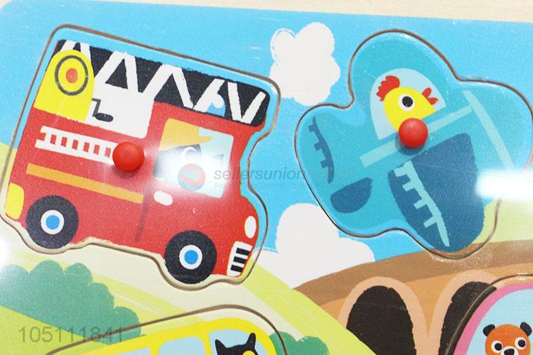 Normal Low Price Wooden Jigsaw Traffic Tools Puzzle Infant Baby Early Lessons Intelligence Toys