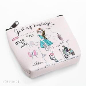 Cute Cartoon Girl Pattern PVC Coin Purses