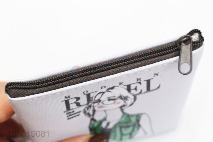 Lovely Mini Wallet Female Coin Bag Cartoon Girl Pattern PVC Coin Purse