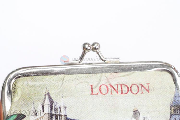 Hot Sale London Landscape Printed PVC Wallet Coin Purse for Promotion