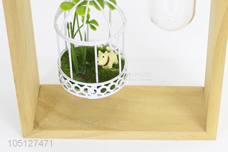 New Fashion Cute Birdcage Desk Ornaments Hydroponic Plants Glass Vase