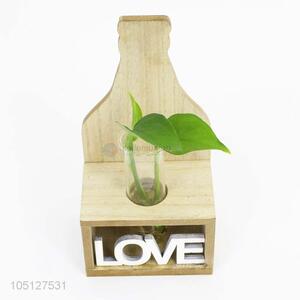 Best Low Price Modern Decoration Wood Artistic Glass Water Vase