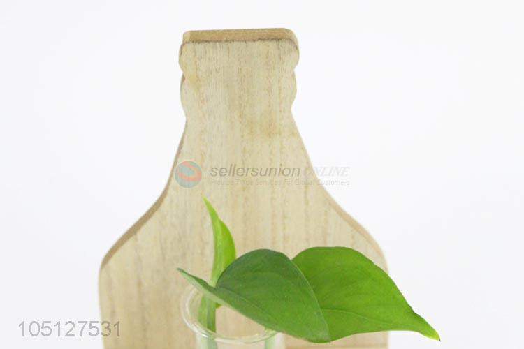 Best Low Price Modern Decoration Wood Artistic Glass Water Vase