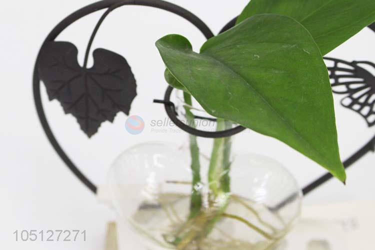 Simple Cute Heart Shaped Hydroponics Micro Landscape Rack\Candlestick