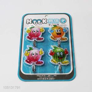 Factory Sales 4pc Cartoon Sticky Hooks Set