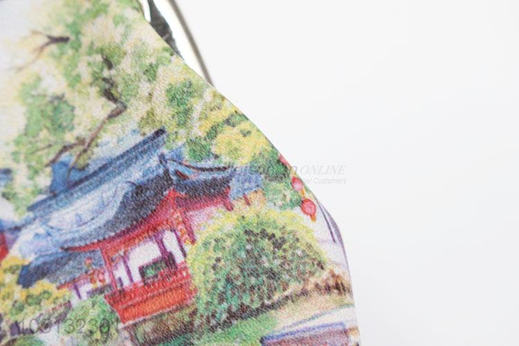 China'S Courtyard Pattern Coin Purse Key Bag Pu Wallet Gift Coin Pouch