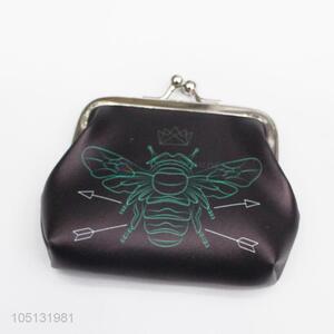 PU Leather Black Color Insect Coin Purse Wallet for Promotion