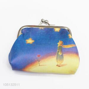 Cute Cartoon Little Prince Pattern Pu Purse / Coin Purse / Key Bag