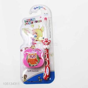 Wholesale Top Quality 2pcs Children Toothbrush with Toy Set