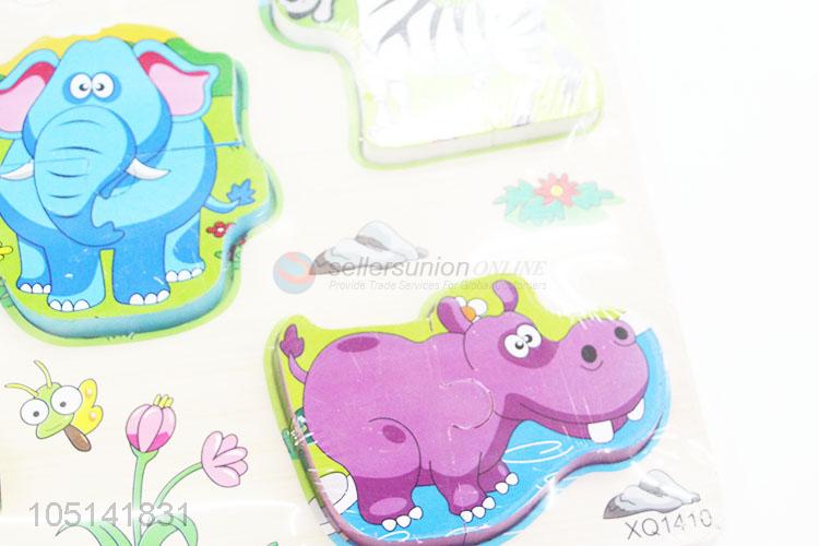 Factory Sales Reusable Anti-Tear Cognition Puzzle Cards Cartoon Animals Game Puzzle