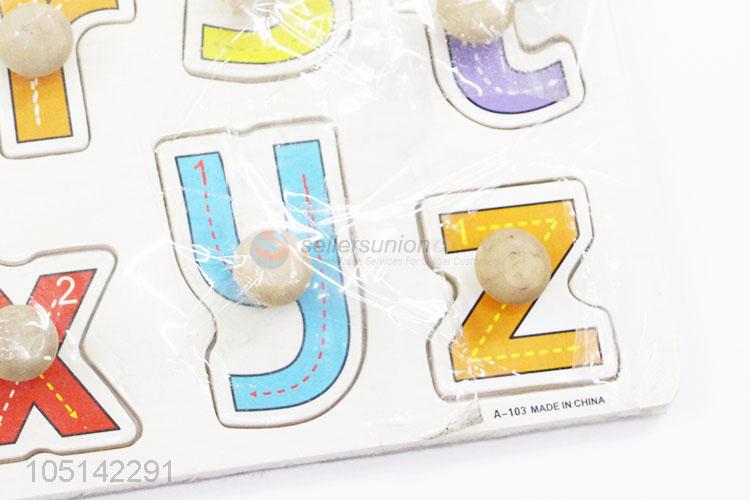 Cute Combination Baby Hand Grasp Wooden Puzzle Toy Alphabet Toys