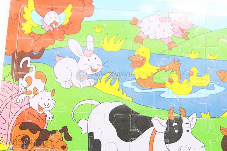 Wholesale Nice 48 Pieces/Set Zoo Animals Jigsaw Puzzles Early Educational Toys