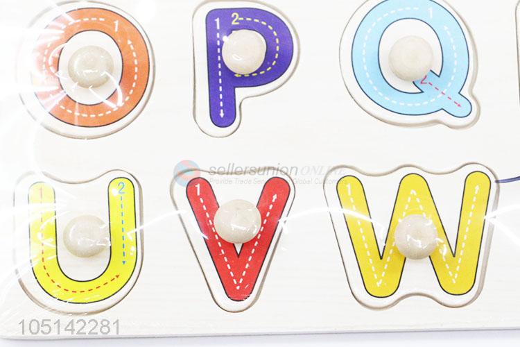 Wholesale Simple Kid Early Educational Toys Baby Hand Grasp Wooden Puzzle Toy