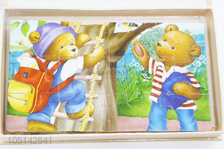 Portable 4 Layers Wood Puzzles Jigsaw Puzzle for Child