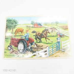 Promotional Custom 100 Pieces/Set Wooden Jigsaw Puzzle Educational Toys